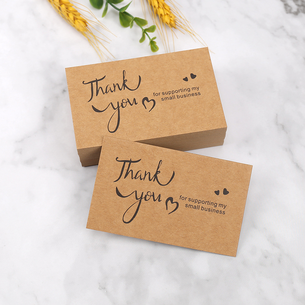 50pcs Thank You Cards Kraft Pa - Wedding Decor Supply Store recension och pris