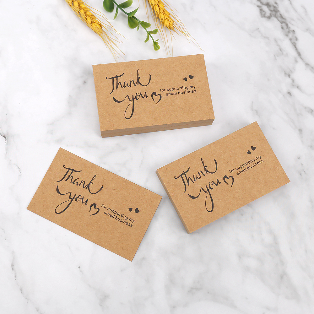 50pcs Thank You Cards Kraft Pa - Wedding Decor Supply Store recension och pris